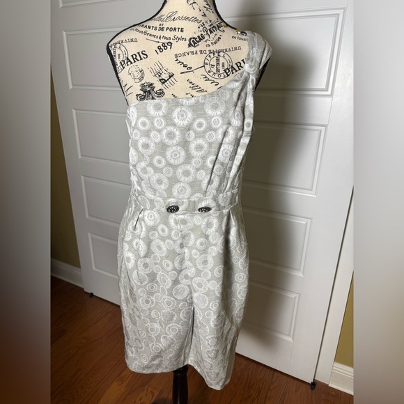 Anthropologie Moulinette Soeurs Sterling Medallion One Shoulder Shift Dress - Picture 2 of 6